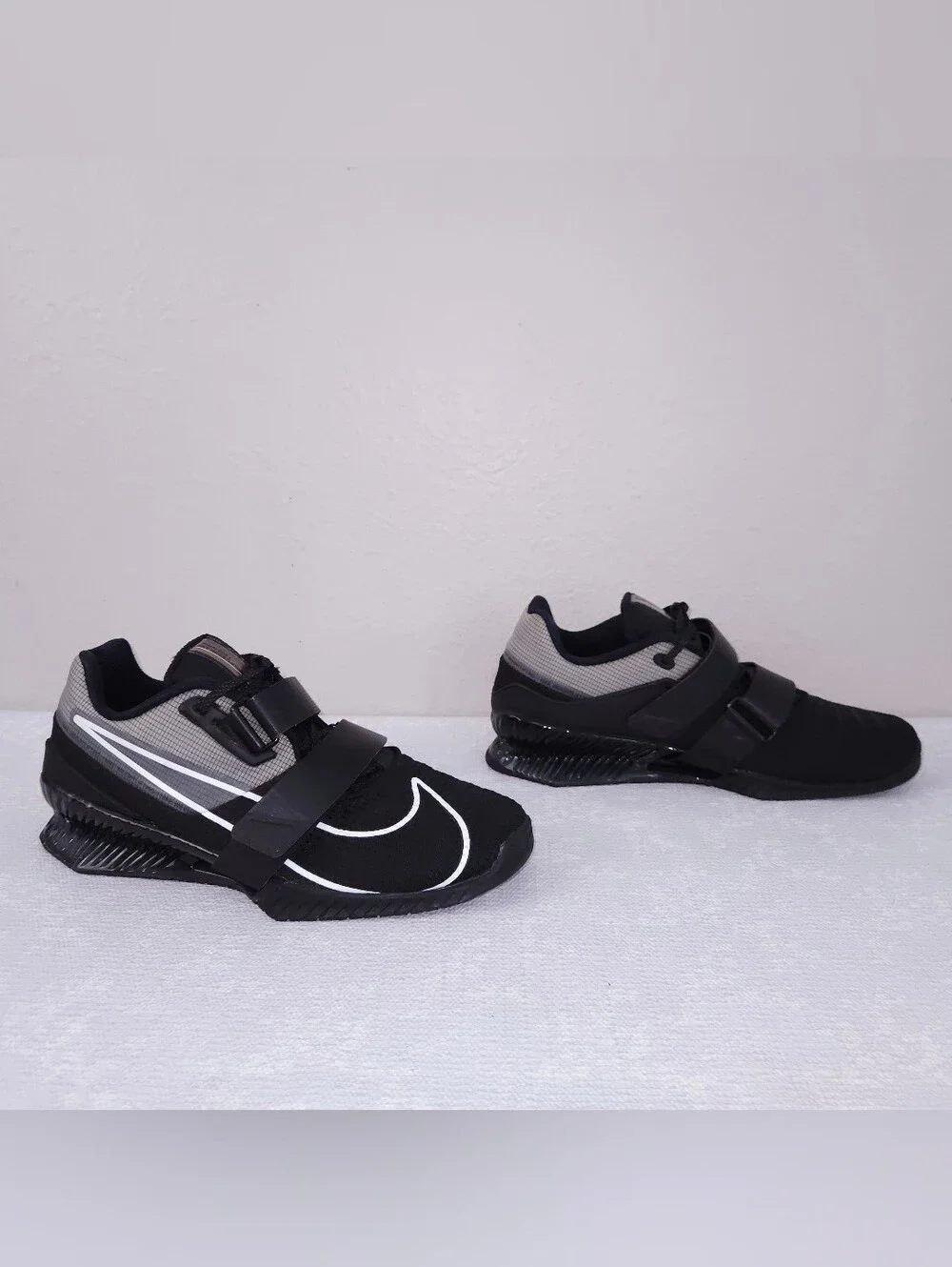 NIKE Romaleos 4 Weightlifting Shoes Black White Men's US 10